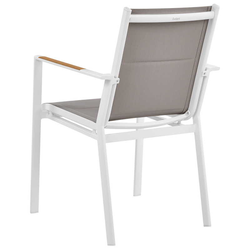 Spisegruppe udendørs 4-personers Maletto/Busseto - hvid/grå/transparent/brun - Havemøbler - Udendørsgruppe - Havesæt