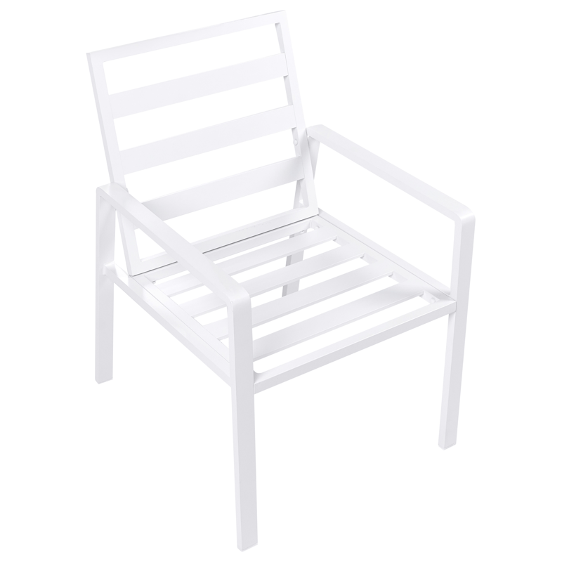 Spisegruppe udendørs 4-personers Visso - hvid/grå/beige - Havemøbler - Udendørsgruppe - Havesæt