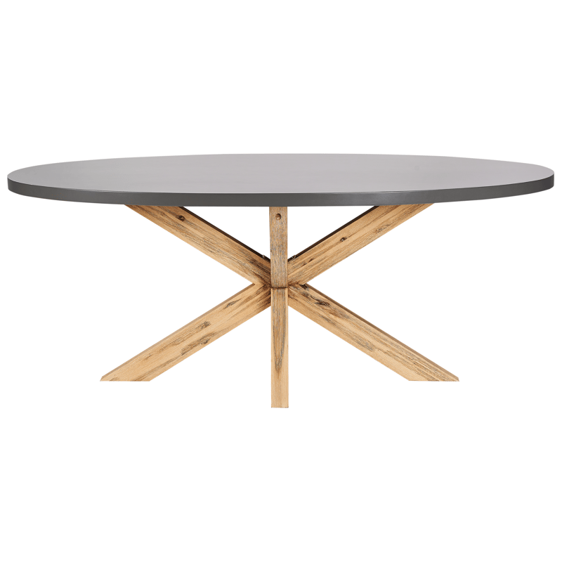 Spisegruppe udendørs 6-personers Oristano med hynder Beton - beige - Havemøbler - Udendørsgruppe - Havesæt