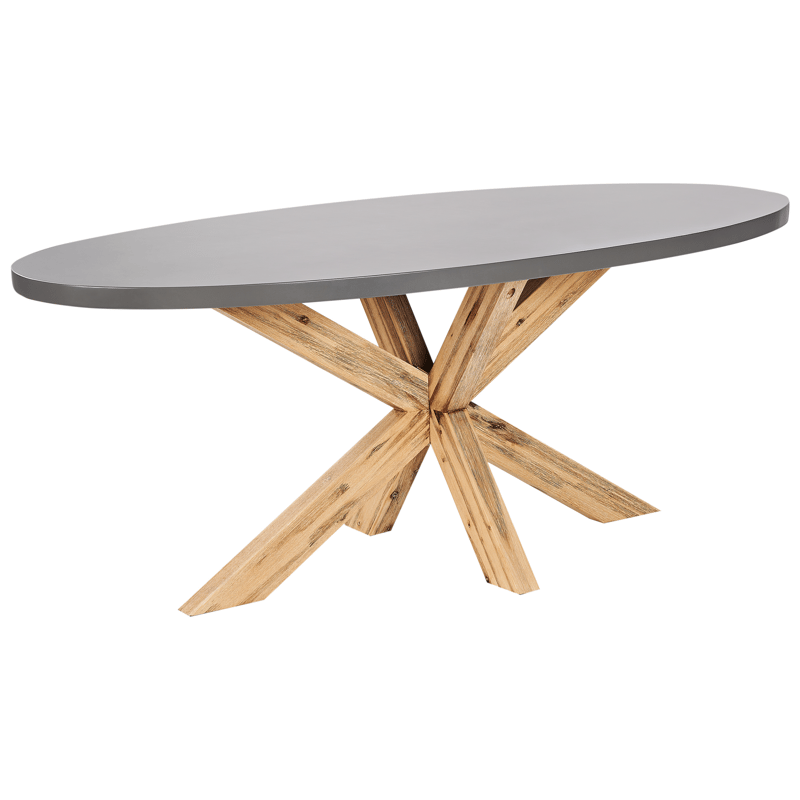 Spisegruppe udendørs 6-personers Oristano med hynder Beton - beige - Havemøbler - Udendørsgruppe - Havesæt