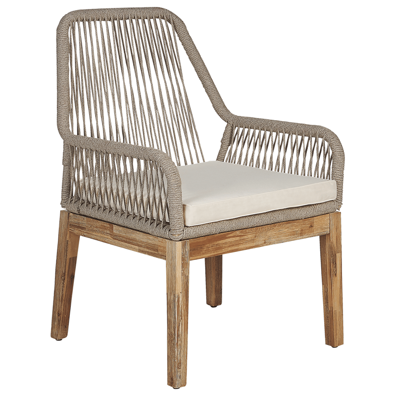 Spisegruppe udendørs 6-personers Oristano med hynder Beton - beige - Havemøbler - Udendørsgruppe - Havesæt