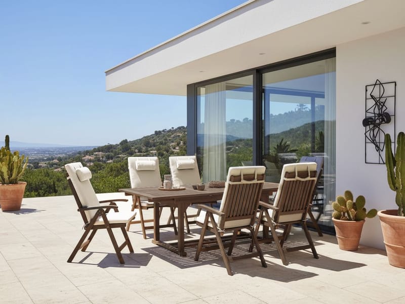 Spisegruppe udendørs 6-personers Amantea Premium akacietræ - Brun/Beige - Havemøbler - Udendørsgruppe - Havesæt