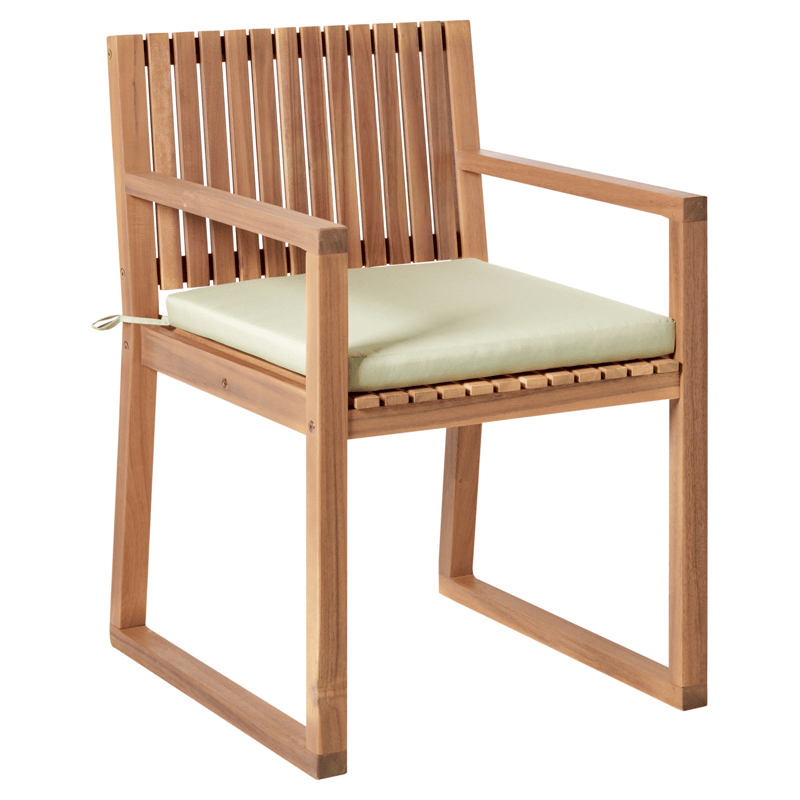 Spisegruppe udendørs 8-personers Sassari Premium med hynder akacietræ - Brun/Grøn - Havemøbler - Udendørsgruppe - Havesæt