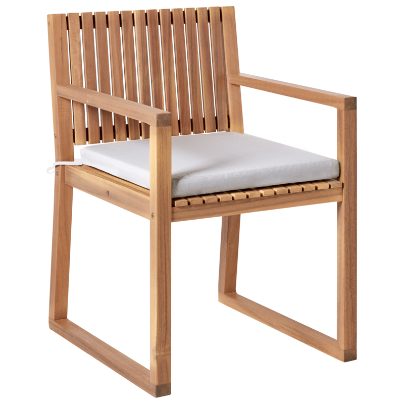 Spisegruppe udendørs 8-personers Sassari Premium med hynder akacietræ - Brun/Grå - Havemøbler - Udendørsgruppe - Havesæt