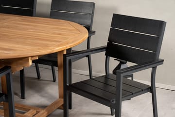 Spisegruppe Venture Home Kenya, Levels - sort - Havemøbler - Udendørsgruppe - Havesæt