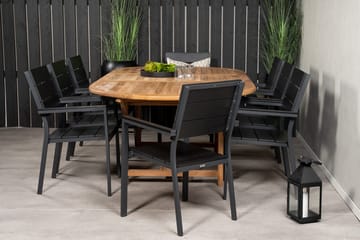 Spisegruppe Venture Home Kenya, Levels - teak/sort - Havemøbler - Udendørsgruppe - Havesæt