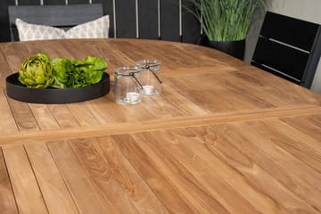 Spisegruppe Venture Home Kenya, Levels - teak/sort - Havemøbler - Udendørsgruppe - Havesæt