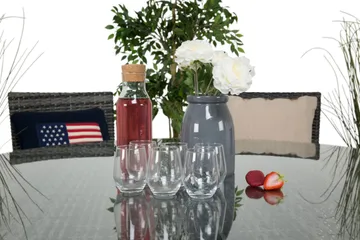 Thor Havesæt Ø140 + 6 Thor Lænestole - Grå/Grå - Havemøbler - Udendørsgruppe - Havesæt