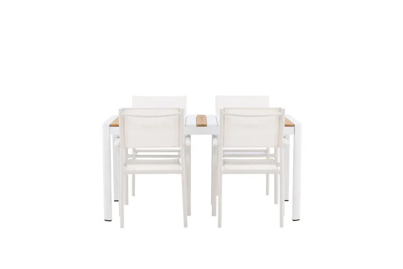 Togo Spisegruppe 150 cm Rektangulær med 4 Santorini Stole, Natur