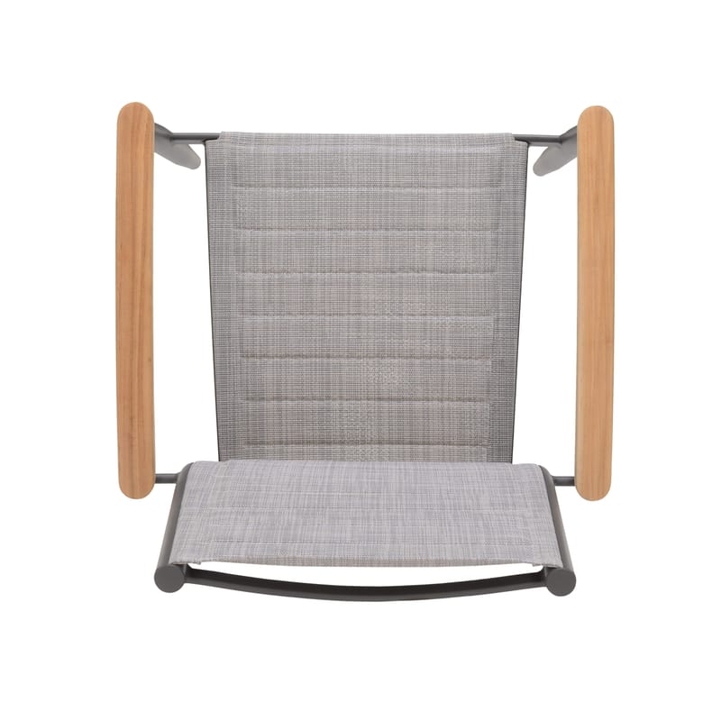 TOPAZ Spisegruppe 144 cm 6 lænestole - Grå - Havemøbler - Udendørsgruppe - Havesæt