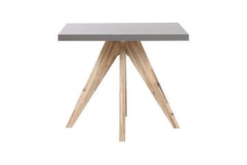 Trädgårdsmöbelset Beliani Olbia med fyrkantigt betongbord Grey||Beige||Light wood - Havemøbler - Udendørsgruppe - Havesæt