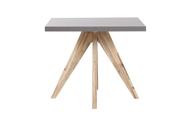 Trädgårdsmöbelset Beliani Olbia med fyrkantigt betongbord Grey||Beige||Light wood - Havemøbler - Udendørsgruppe - Havesæt