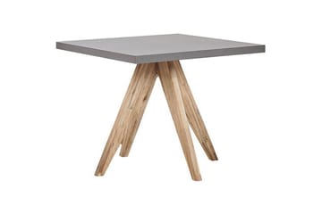 Trädgårdsmöbelset Beliani Olbia med fyrkantigt betongbord Grey||Beige||Light wood - Havemøbler - Udendørsgruppe - Havesæt
