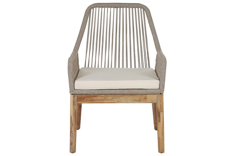 Trädgårdsmöbelset Beliani Olbia med fyrkantigt betongbord Grey||Beige||Light wood - Havemøbler - Udendørsgruppe - Havesæt