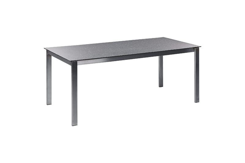 Trädgårdsmatgrupp Beliani Cosoleto/Grosseto 6-Sits Black||Silver - Havemøbler - Udendørsgruppe - Havesæt
