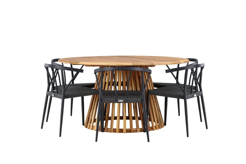 Tucumán Spisegruppe + 6 stole - Natur - Havem øbler - Udendørsgruppe - Havesæt