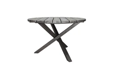 Udendørs møbelgruppe Ø 112 cm bord & 4 Belize grå stole Grå - Grå - Havemøbler - Udendørsgruppe - Havesæt