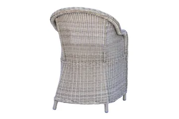 Udendørs møbelgruppe Ø 112 cm bord & 4 Belize grå stole Grå - Grå - Havemøbler - Udendørsgruppe - Havesæt