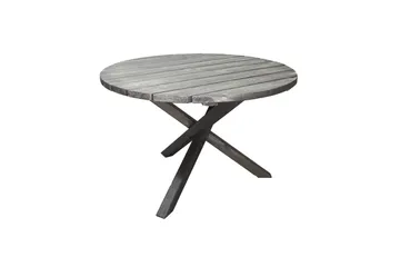 Udendørs møbelgruppe Ø 112 cm bord & 4 Belize grå stole Grå - Grå - Havemøbler - Udendørsgruppe - Havesæt