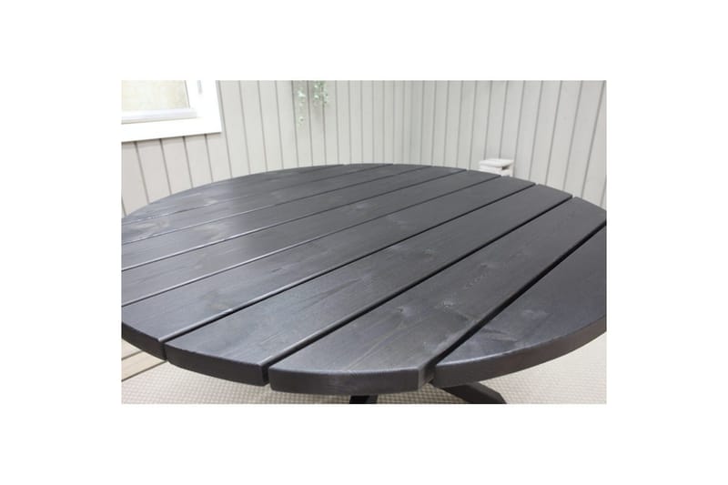 Udendørs møbelgruppe Ø 112 cm bord & 4 Belize grå stole Sort - Sort - Havemøbler - Udendørsgruppe - Havesæt