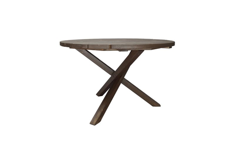 Udendørs møbelgruppe Ø 112 cm bord & 4 Belize naturlige stole Brun - Brun - Havemøbler - Udendørsgruppe - Havesæt