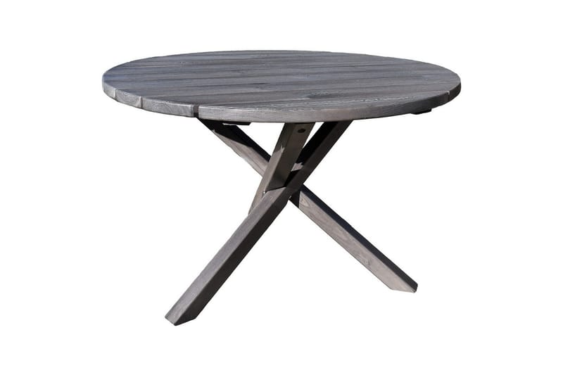 Udendørs møbelgruppe Ø 112 cm bord & 4 Belize naturlige stole Grå - Grå - Havemøbler - Udendørsgruppe - Havesæt