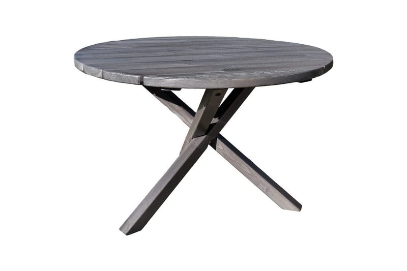 Udendørs møbelgruppe Ø 112 cm bord & 4 Belize naturlige stole Grå - Grå - Havemøbler - Udendørsgruppe - Havesæt