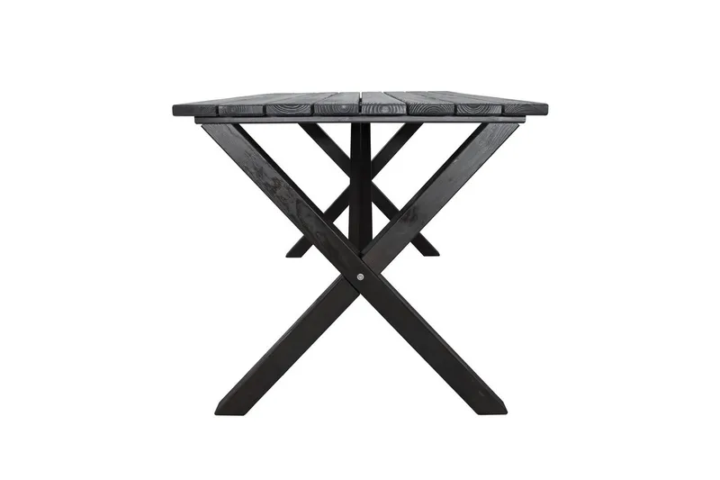 Udendørs møbelgruppe 150 cm Bord & 4 Belize naturel stole Sort - Sort - Havemøbler - Udendørsgruppe - Havesæt