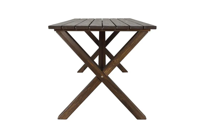 Udendørs møbelgruppe 150 cm Bord & 4 Levanto grå stole Brun - Brun - Havemøbler - Udendørsgruppe - Havesæt