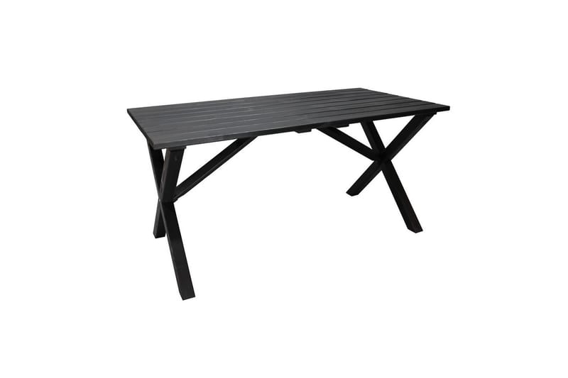 Udendørs møbelgruppe 150 cm Bord & 4 Levanto grå stole Sort - Sort - Havemøbler - Udendørsgruppe - Havesæt