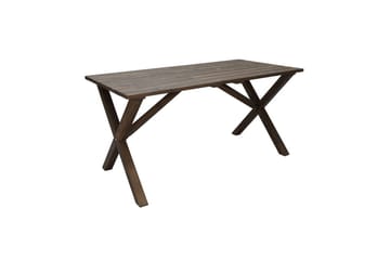 Udendørs møbelgruppe 150 cm Bord & 4 Merida grå stole Brun - Brun - Havemøbler - Udendørsgruppe - Havesæt