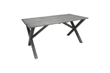 Udendørs møbelgruppe 150 cm Bord & 4 Merida grå stole Grå - Grå - Havemøbler - Udendørsgruppe - Havesæt