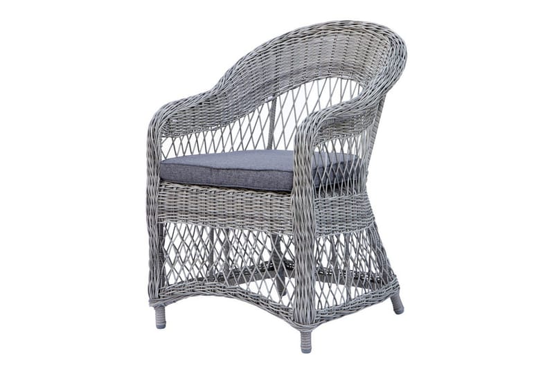 Udendørs møbelgruppe 150 cm Bord & 4 Merida grå stole Sort - Sort - Havemøbler - Udendørsgruppe - Havesæt