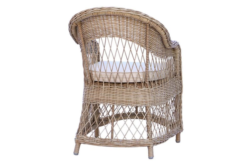 Udendørs møbelgruppe 150 cm Bord & 4 Merida naturel stole Grå - Grå - Havemøbler - Udendørsgruppe - Havesæt