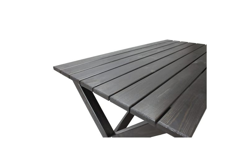 Udendørs møbelgruppe 150 cm Bord & 4 Merida naturel stole Sort - Sort - Havemøbler - Udendørsgruppe - Havesæt