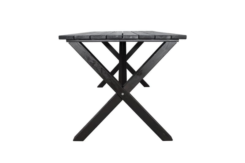 Udendørs møbelgruppe 150 cm Bord & 4 Merida naturel stole Sort - Sort - Havemøbler - Udendørsgruppe - Havesæt