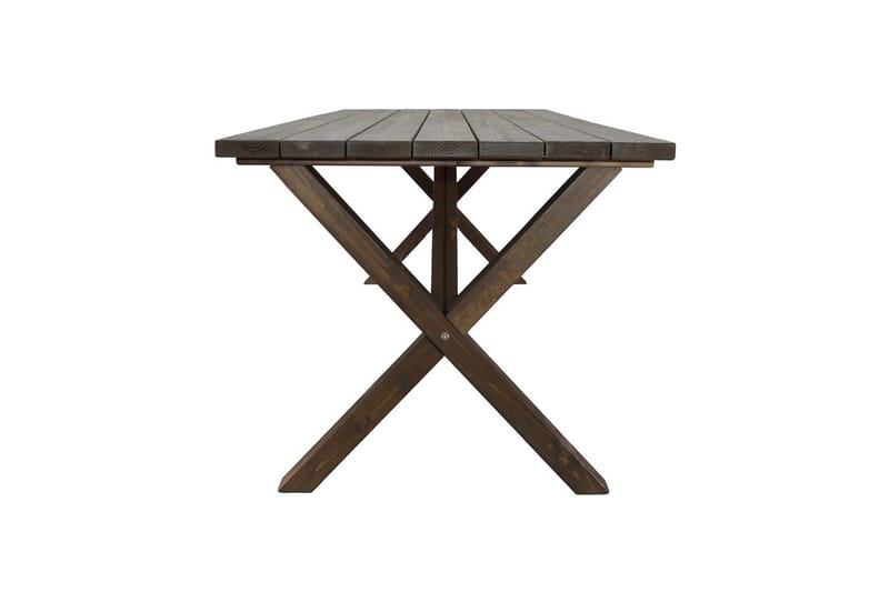 Udendørs møbelgruppe 190 cm Bord & 6 Belize grå stole Brun - Brun - Havemøbler - Udendørsgruppe - Havesæt