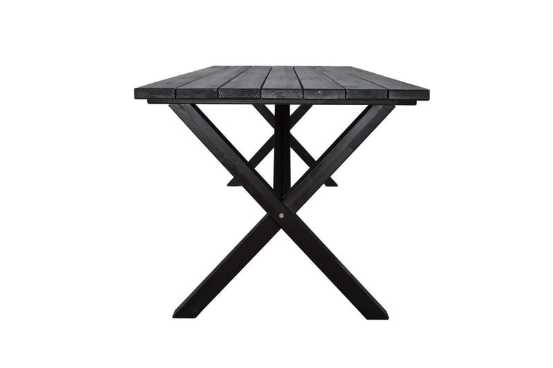 Udendørs møbelgruppe 190 cm Bord & 6 Belize naturlige stole Sort - Sort - Havemøbler - Udendørsgruppe - Havesæt