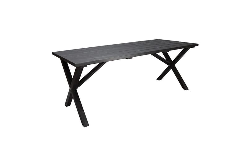 Udendørs møbelgruppe 190 cm Bord & 6 Belize naturlige stole Sort - Sort - Havemøbler - Udendørsgruppe - Havesæt