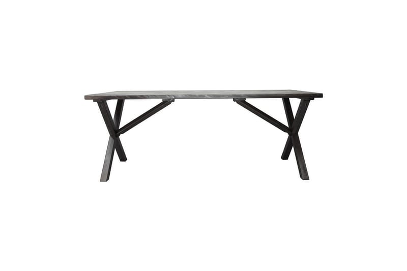 Udendørs møbelgruppe 190 cm Bord & 6 Levanto grå stole Grå - Grå - Havemøbler - Udendørsgruppe - Havesæt