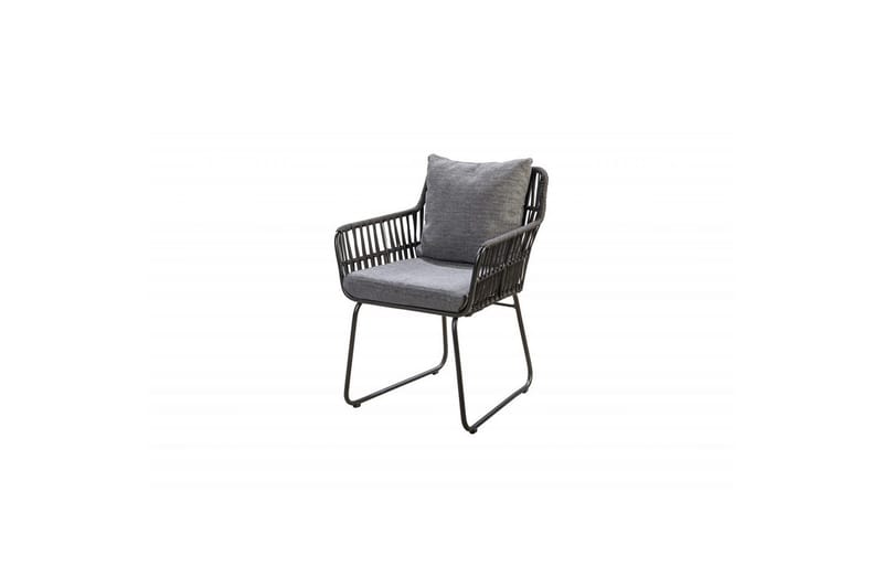 Udendørs møbelgruppe 190 cm Bord & 6 Levanto grå stole Grå - Grå - Havemøbler - Udendørsgruppe - Havesæt