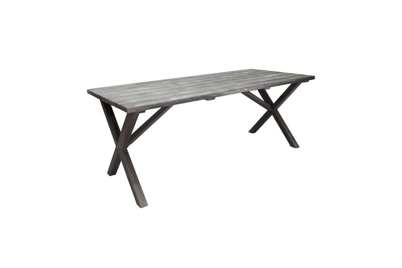 Udendørs møbelgruppe 190 cm Bord & 6 Merida grå stole Grå - Grå - Havemøbler - Udendørsgruppe - Havesæt