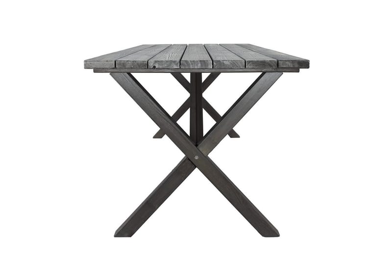 Udendørs møbelgruppe 190 cm Bord & 6 Merida grå stole Grå - Grå - Havemøbler - Udendørsgruppe - Havesæt