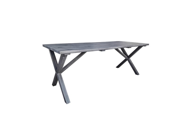 Udendørs møbelgruppe 190 cm Bord & 6 Merida grå stole Grå - Grå - Havemøbler - Udendørsgruppe - Havesæt