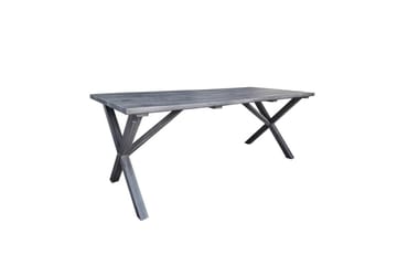 Udendørs møbelgruppe 190 cm Bord & 6 Merida grå stole Grå - Grå - Havemøbler - Udendørsgruppe - Havesæt