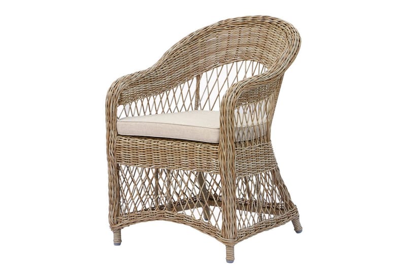 Udendørs møbelgruppe 190 cm Bord & 6 Merida naturlige stole Sort - Sort - Havemøbler - Udendørsgruppe - Havesæt