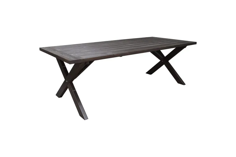 Udendørs møbelgruppe 220 cm bord & 6 Belize grå stole Brun, Brun