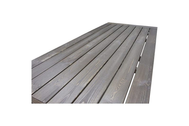 Udendørs møbelgruppe 220 cm bord & 6 Belize grå stole Brun - Brun - Havemøbler - Udendørsgruppe - Havesæt