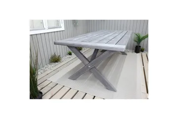 Udendørs møbelgruppe 220 cm bord & 6 Belize grå stole Grå - Grå - Havemøbler - Udendørsgruppe - Havesæt