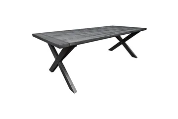 Udendørs møbelgruppe 220 cm bord & 6 Belize grå stole Grå - Grå - Havemøbler - Udendørsgruppe - Havesæt